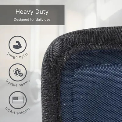 Communicates multiple durability and quality features to reassure shoppers that the product is built to withstand daily use and is well-constructed.