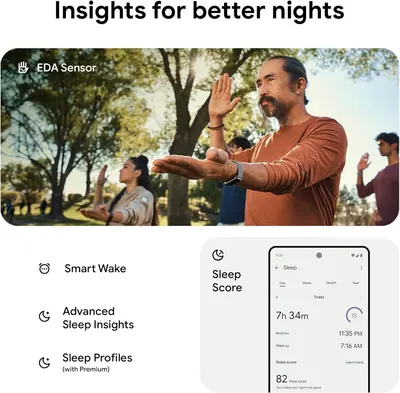 Communicates multiple sleep-tracking features and benefits of the product to demonstrate its comprehensive sleep monitoring capabilities and value proposition.