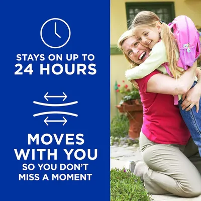 Communicates the product's long battery life (up to 24 hours) to reassure parents that the device will stay on throughout the day without needing frequent recharging. Highlights the product's…