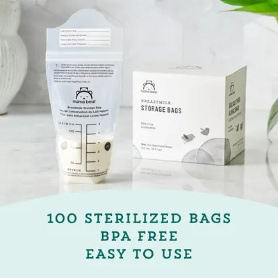 Communicates multiple key benefits of the breastmilk storage bags—quantity, safety, and convenience—to reassure parents about the product's value and safety for storing breastmilk.