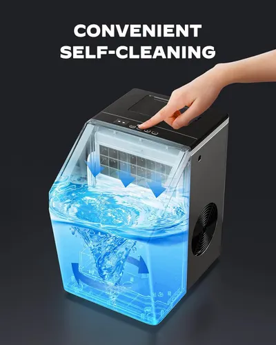 Highlights the product's convenient self-cleaning feature to reassure shoppers that maintenance is easy and automated.