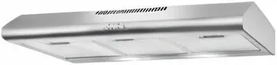 Provides a clear, unobstructed view of the range hood product on a white background for catalog-style presentation.