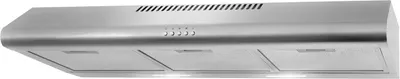 Provides a clear, unobstructed view of the range hood's design, finish, and physical appearance for shoppers to evaluate the product.
