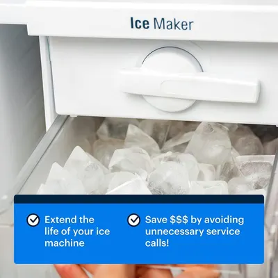 Communicates two distinct benefits of the product: extending the ice machine's lifespan and saving money by reducing service calls.