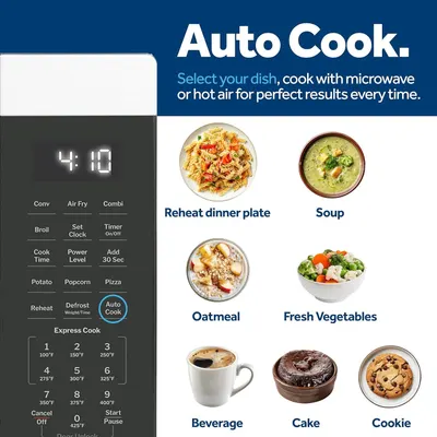 Demonstrates how to use the Auto Cook feature by selecting a dish type, showing shoppers the ease and convenience of automated cooking with preset options for various foods. Highlights the Auto Cook…