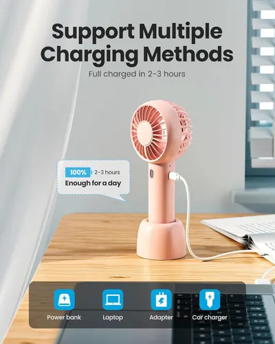Communicates the product's quick 2-3 hour charging time to reassure shoppers about convenience and minimal downtime. Highlights the product's versatility by showing it supports multiple charging…