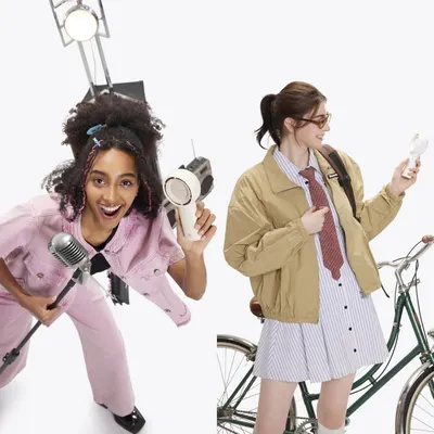 Showcases the product in a lifestyle setting with models in casual, everyday scenarios to help shoppers visualize the product in their own lives.