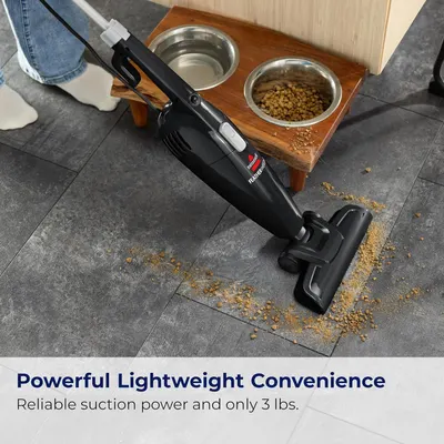 Communicates that the vacuum delivers strong cleaning performance while remaining easy to handle at only 3 lbs, making it ideal for quick cleanups around pets and home.