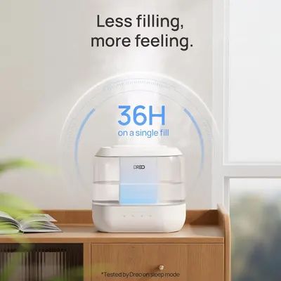Communicates the product's long-lasting performance, reassuring shoppers they won't need to refill frequently and can enjoy continuous operation for over a day. Highlights the convenience benefit of…