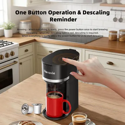 Explains how to operate the coffee maker with simple one-button brewing and provides clear descaling instructions to help shoppers understand ease of use and maintenance. Highlights the product's…