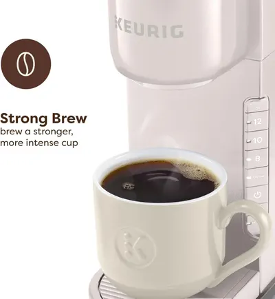 Highlights the product's ability to brew a stronger, more intense cup of coffee, appealing to shoppers who prefer bold coffee flavor.
