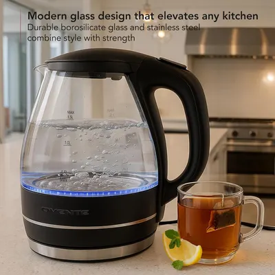 Highlights the product's modern aesthetic and durable construction using premium materials to communicate both style and strength, reassuring shoppers of quality and kitchen appeal.
