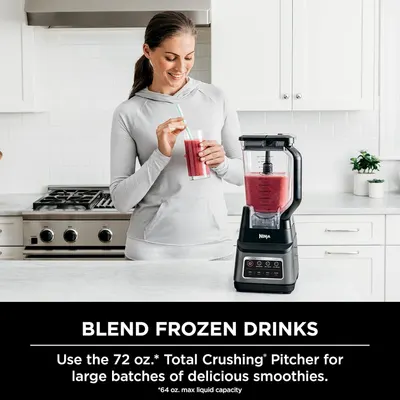 Demonstrates the blender's capability to make frozen drinks and smoothies in large batches using the 72 oz. Total Crushing Pitcher, showing a real-world use case in a home kitchen setting.…