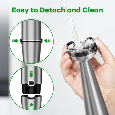 Demonstrates the simple two-step process for detaching and cleaning the blender components, reassuring shoppers that maintenance is quick and hassle-free. Highlights the product's easy-to-clean…
