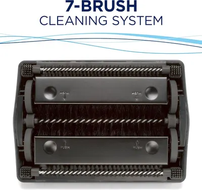 Highlights the product's multi-brush cleaning system to demonstrate the comprehensive cleaning mechanism and structural design that delivers thorough cleaning performance.