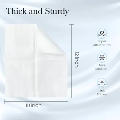 Communicates the exact physical size of the product (10 inch x 12 inch) to help shoppers understand the dimensions and thickness of the material. Highlights three distinct product benefits in a…