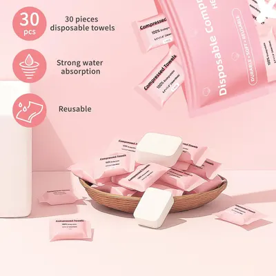 Communicates three distinct product benefits in a visually segmented layout with icons: the quantity included, water absorption capability, and reusability to help shoppers understand key selling…