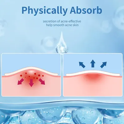 Demonstrates how the product physically absorbs acne-causing secretions to transform problematic skin into smooth, clear skin. Explains the mechanism of how the product works by showing the…