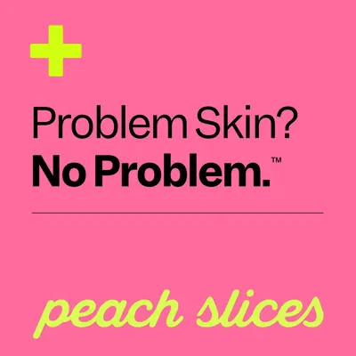 Communicates the brand's core message and identity through a memorable tagline, positioning the product as a solution for problem skin.