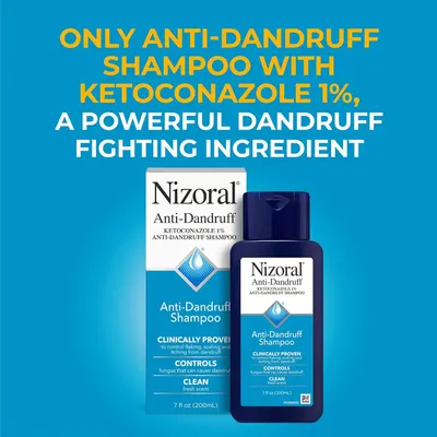 Communicates that this is the only anti-dandruff shampoo with ketoconazole 1%, positioning it as superior to competing products by highlighting its unique powerful ingredient.