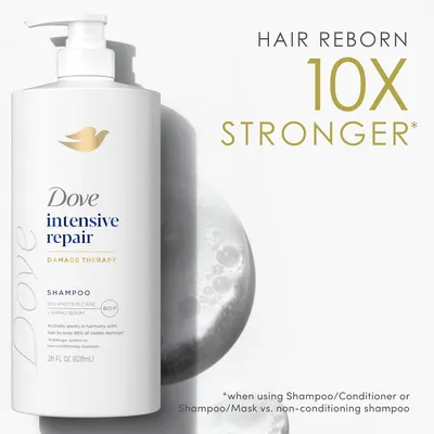 Communicates a bold quantifiable performance claim that the product makes hair 10 times stronger, reassuring shoppers of the product's effectiveness and superior results. Highlights the core benefit…