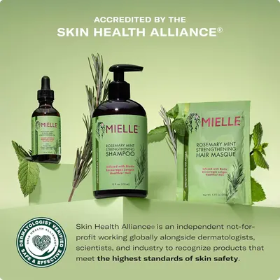 Communicates that the product line has been accredited by the Skin Health Alliance, reassuring shoppers of its safety and effectiveness for skin health.