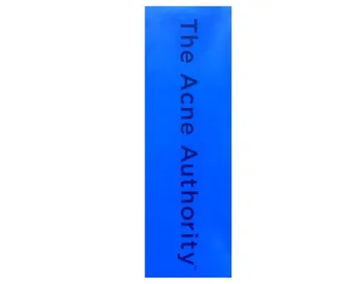 Displays the brand name The Acne Authority prominently to build brand recognition and establish the product's identity in the skincare category.