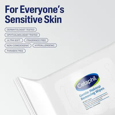 Communicates multiple safety and gentleness benefits to reassure shoppers with sensitive skin that the product is tested, safe, and free from irritants.