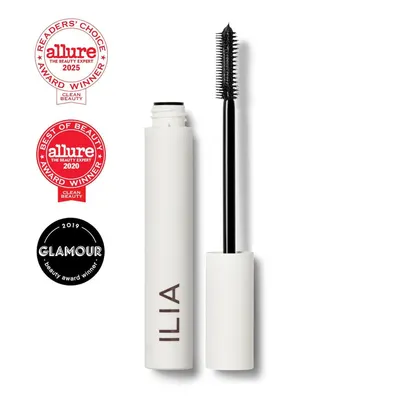 Showcases multiple prestigious beauty awards from Allure and Glamour magazines to build credibility and trust, signaling that this mascara has been recognized by leading beauty publications.