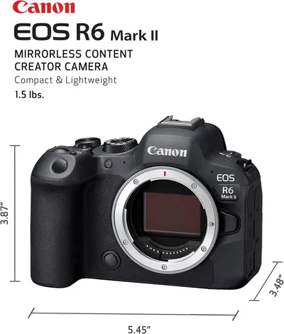 Communicates the compact physical size and lightweight nature of the camera (1.5 lbs, 5.45" x 3.87" x 3.48") to reassure shoppers about portability and ease of handling. Highlights the camera's…