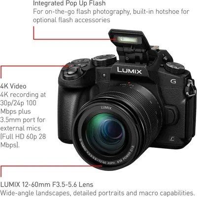 This image breaks down key physical features and capabilities of the camera to help shoppers understand the product's components and technical specifications.