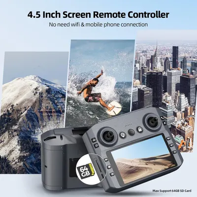 Demonstrates the versatility of the remote controller by showing it can be used across diverse environments and activities—mountain landscapes, water sports, and urban aerial photography. Highlights…