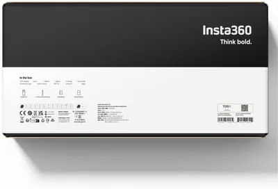 Shows the customer everything included in the package: the Insta360 X3 camera, selfie stick, extra battery, and screen protector, helping set clear expectations for what they will receive.