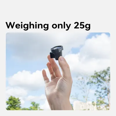 Communicates the product's ultra-light weight of only 25g to emphasize portability and convenience for shoppers looking for a compact, travel-friendly device. Reinforces the key benefit of the…