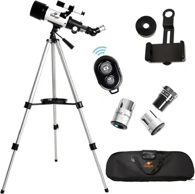 Shows all components included in the telescope package to help shoppers understand the complete value and everything they receive with their purchase.