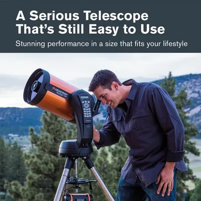 Communicates that this telescope delivers serious, high-quality performance while remaining user-friendly and portable enough to fit into everyday life.