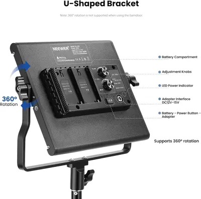 This image breaks down the physical components and features of the U-shaped bracket, helping shoppers understand the product's structure, controls, and functionality.