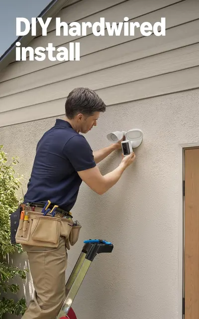Demonstrates that the product can be installed by the customer themselves through hardwired installation, reassuring shoppers that setup is achievable without professional help. Highlights the ease…