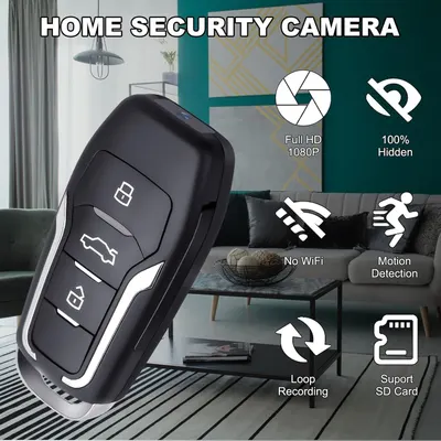 Communicates multiple key features of the hidden security camera to show shoppers its comprehensive surveillance capabilities including video quality, stealth design, connectivity options, and…