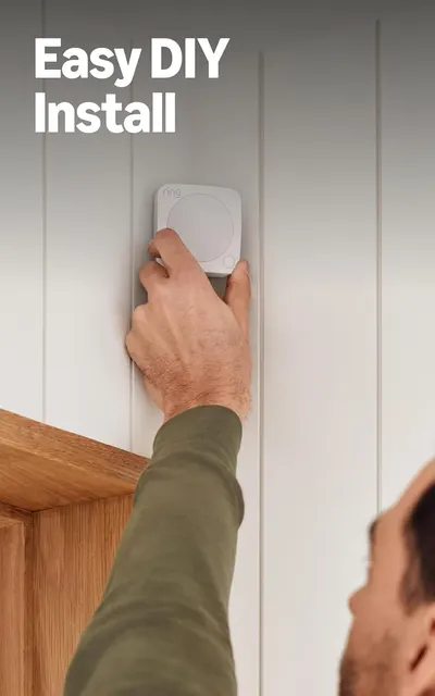 Demonstrates the simplicity of installing the Ring device, reassuring shoppers that no professional installation is required and they can set it up themselves quickly. Highlights the ease of…