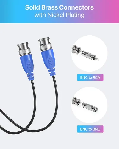 Highlights the high-quality construction of the cable connectors to reassure shoppers about durability and signal quality.