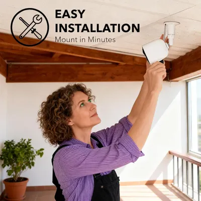 Demonstrates that the product can be installed quickly and easily by the customer, reducing installation concerns and emphasizing convenience. Communicates the key benefit of simple, fast…