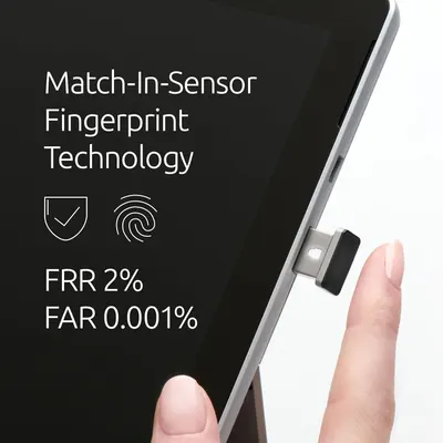 Communicates the high accuracy and security of the fingerprint sensor technology by highlighting specific performance metrics that reassure shoppers of reliable authentication. Emphasizes the…
