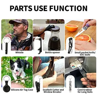 Demonstrates the multiple functions and tools included in this multi-tool product, showing shoppers the versatility and range of practical uses across different scenarios.