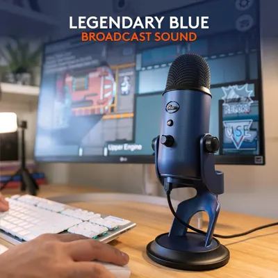 Highlights the microphone's professional-grade broadcast sound quality to appeal to streamers, podcasters, and content creators seeking premium audio performance.