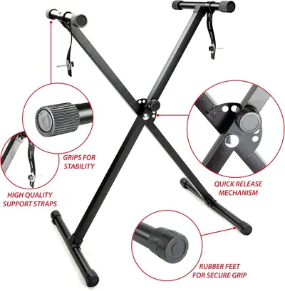 This image breaks down the physical components of the bike stand to help shoppers understand its construction quality and functional parts, reassuring them of its stability and ease of use.