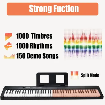 Communicates the keyboard's extensive sound library and features to demonstrate its versatility and value for musicians and learners.