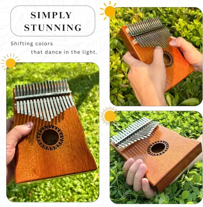 Highlights the product's beautiful wood finish and color-shifting aesthetic to communicate its visual appeal and craftsmanship, reassuring shoppers that it's both functional and decorative.