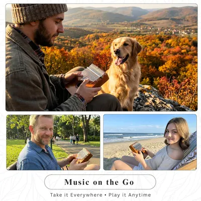 Demonstrates the product's versatility by showing it can be used in multiple real-world environments—outdoors with nature, in parks, and at the beach—reinforcing its portability and go-anywhere…