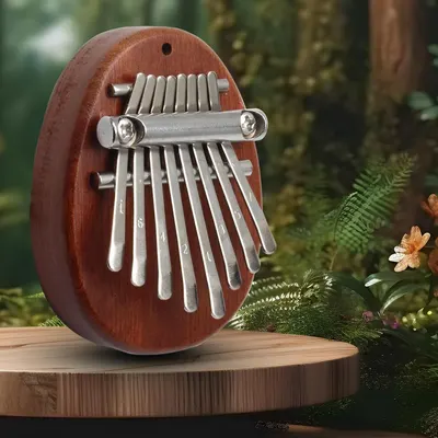 Showcases the product in a beautiful natural environment with plants and flowers to create an appealing, calming aesthetic that helps shoppers visualize the instrument in a real-world context.